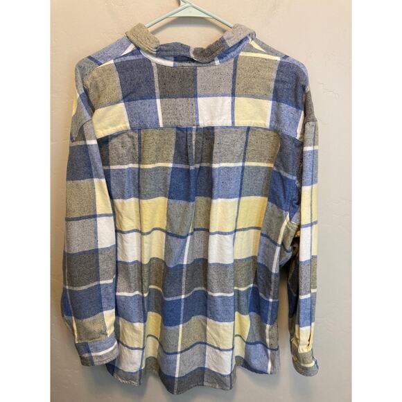 Vintage 90's Krazy Kat Women's Flannel Plaid Button Up Plus Size 16 - Picture 8 of 9